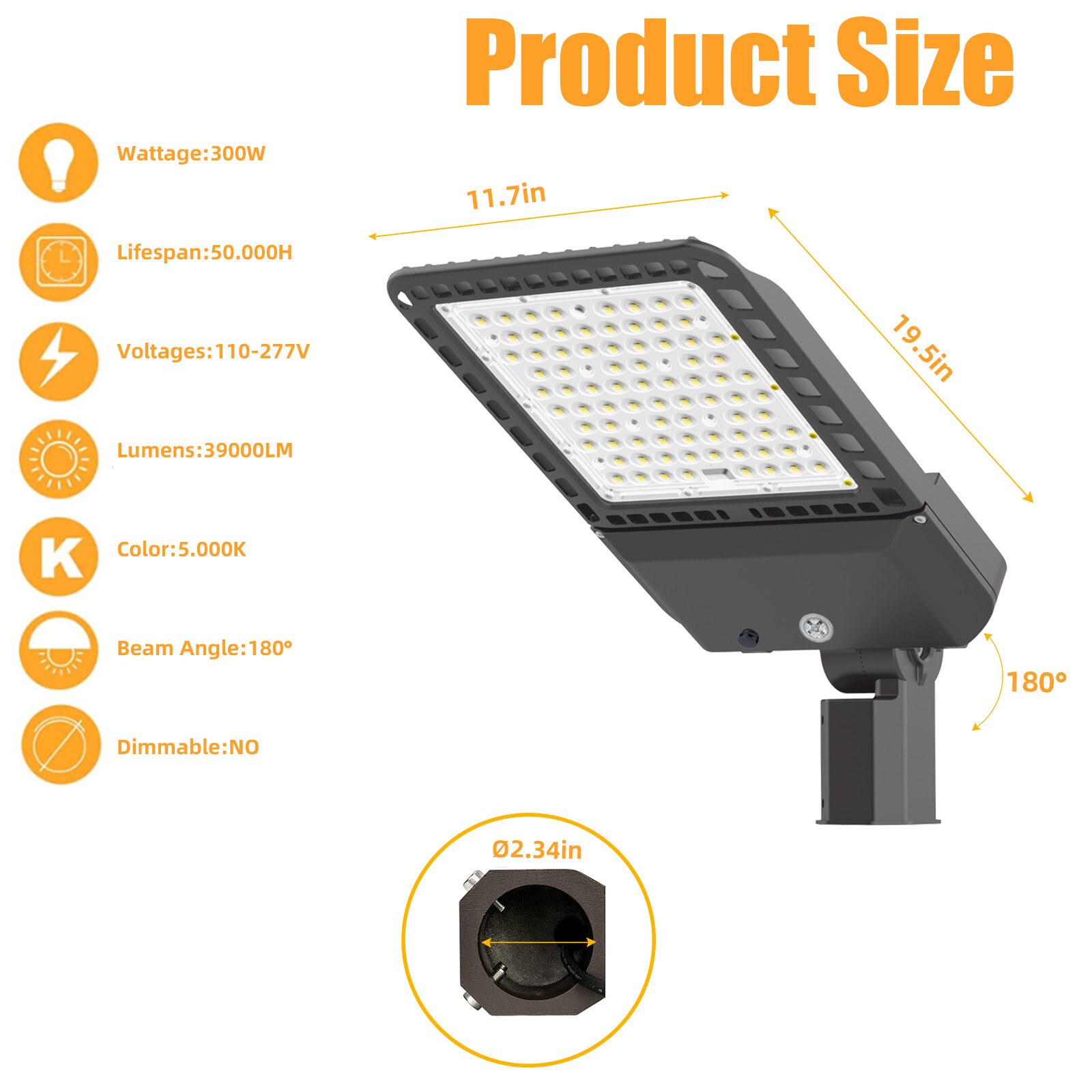 LED Parking Lot Light 200W,300W Commercial LED Area Light IP65 Led Shoebox Light