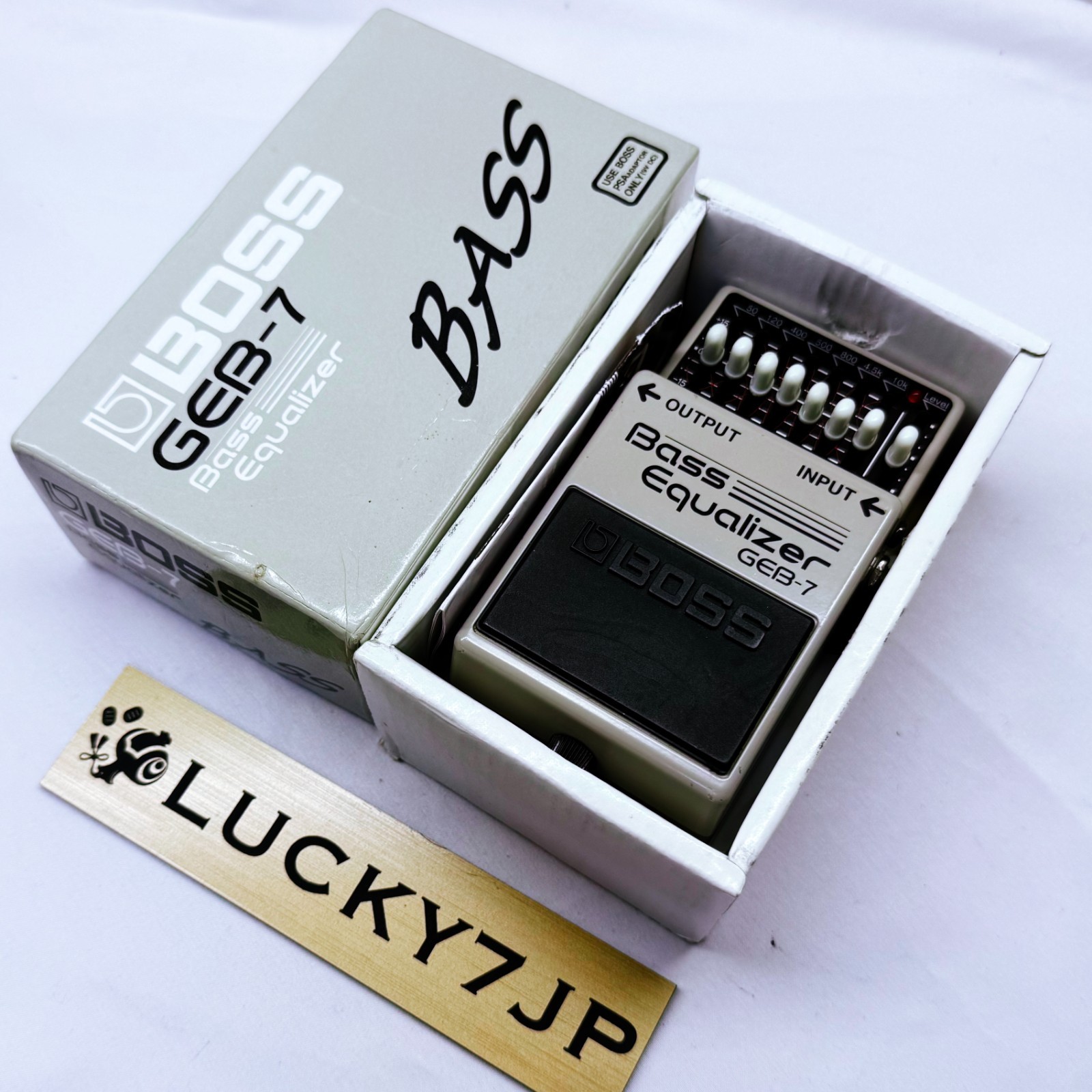 BOSS GEB-7 Bass Equalizer Pedal for Bass Guitar with Box