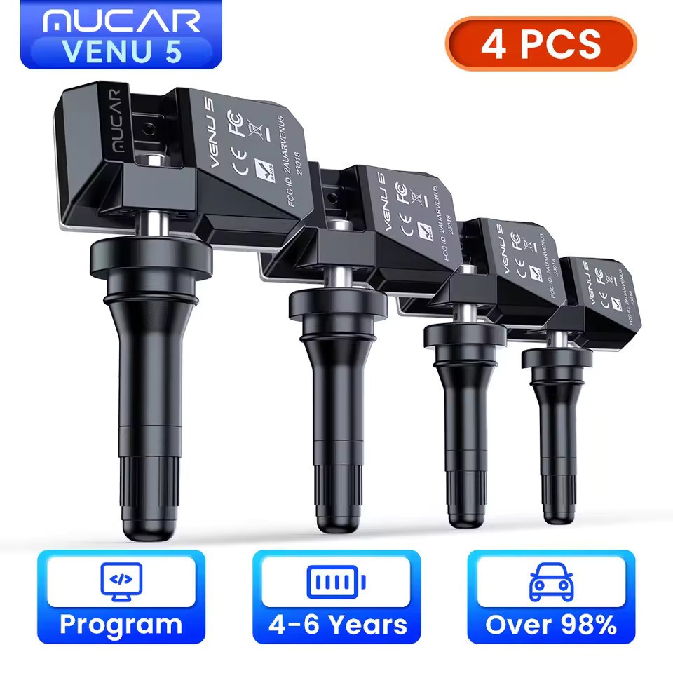 MUCAR VENU 5 4pcs TPMS Sensor Set Car Tire Pressure Sensor Work with Mucar 892BT