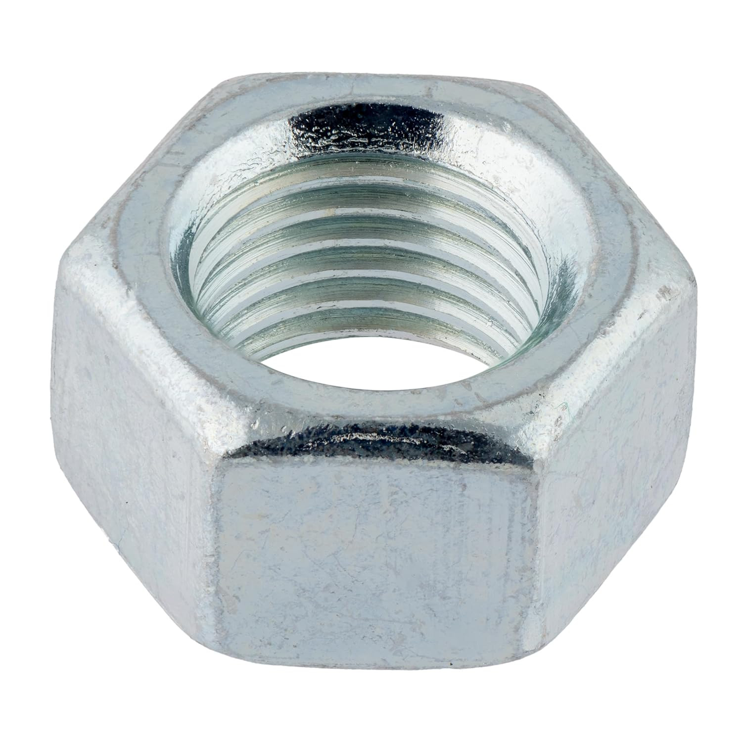 3/8"-24 (100 Pack) Grade 2 Hex Nuts, Fine Thread, Zinc, Industrial/Commeical Gra