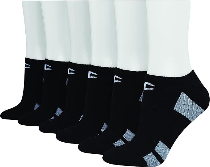 Champion® Women's Performance Double Dry 6 Pack No Show Socks Extended Size 8-12
