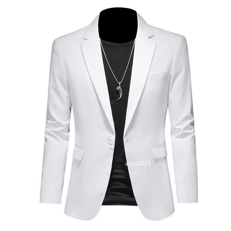 Men's Jacket Casual Suit Blazer Slim-Fit Suit Wedding Business Dress Suit Tops