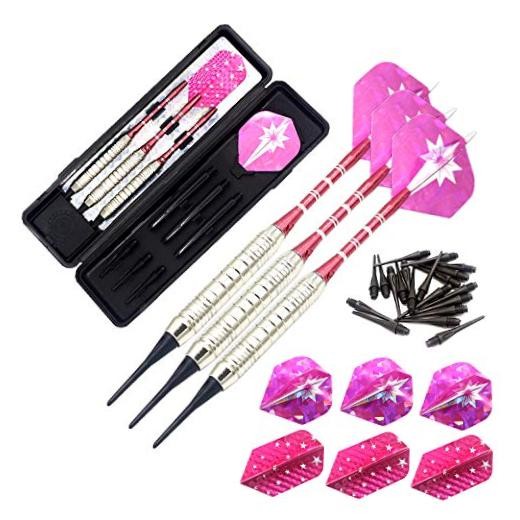 Soft Tip Darts Set for Electronic Dart Board 18/22g Plastic Tip Darts Set with