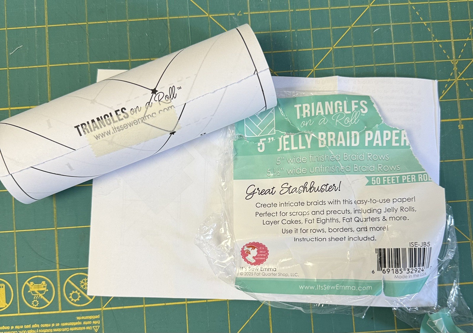 Triangles on a Roll 5" Jelly Braid Paper by It's Sew Emma FQS Sew Sampler