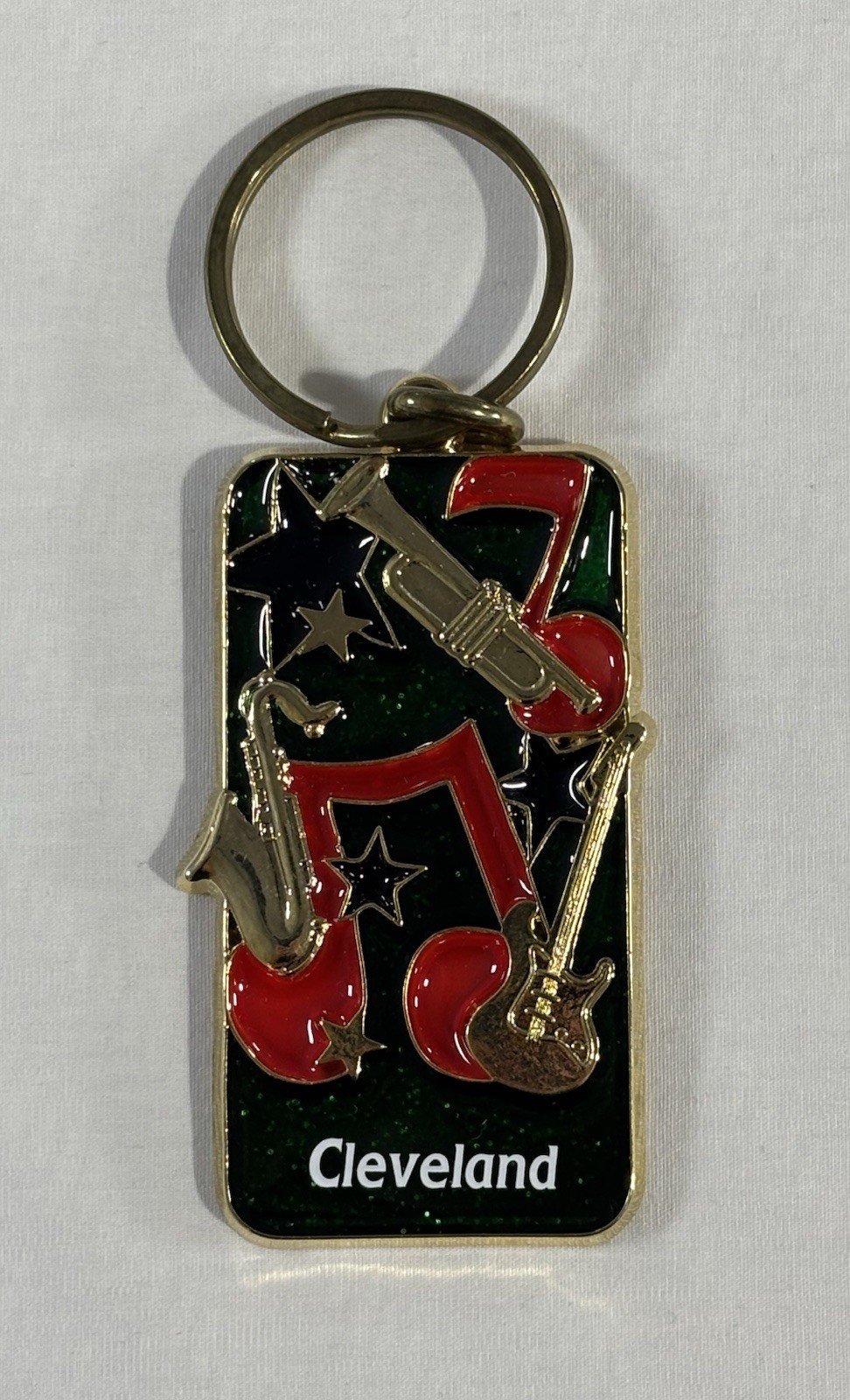 Cleveland Musical Metal Keychain Guitar Trumpet Saxophone