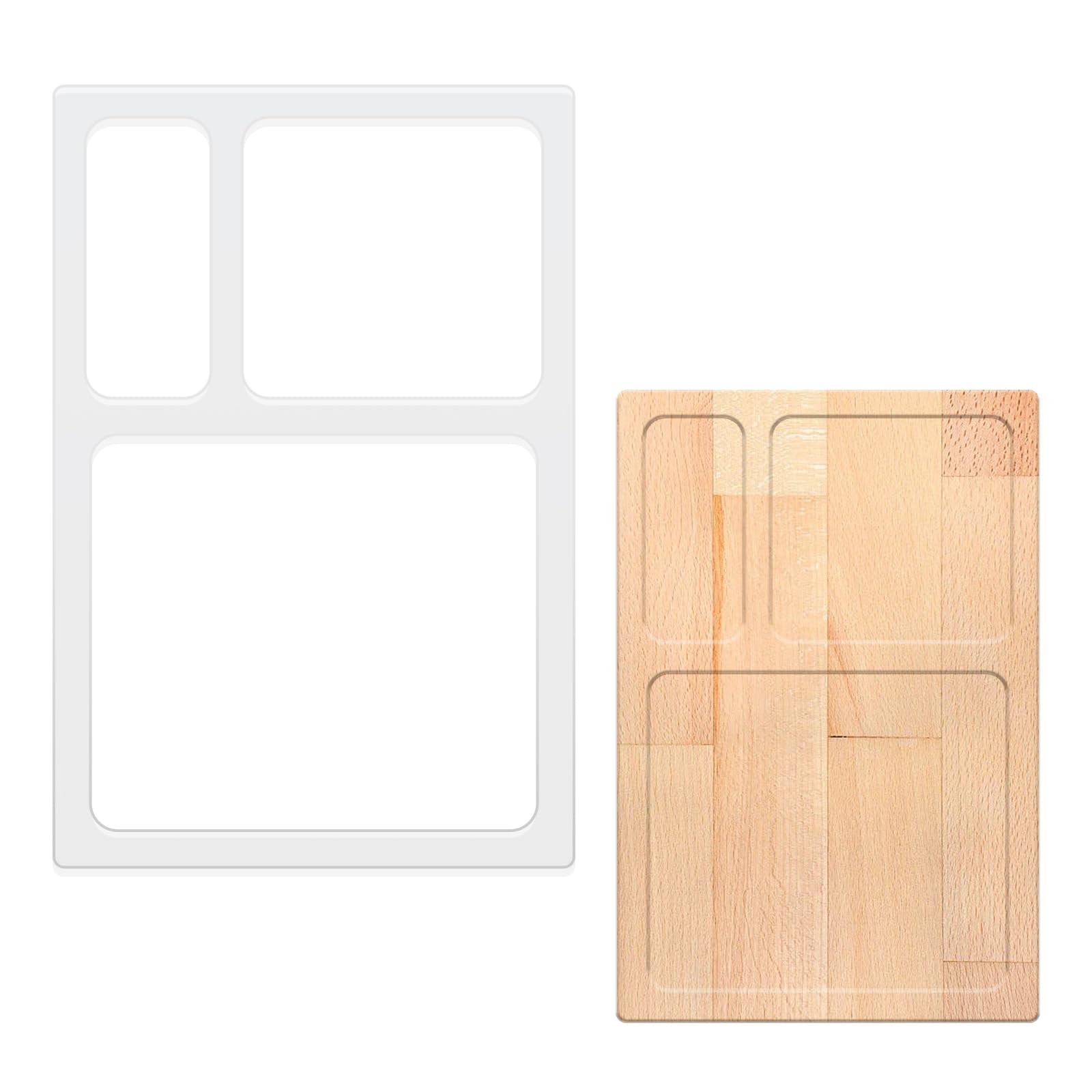 3 Pocket Valet Tray Router Templates, 5mm Thick Acrylic Templates for Woodwor...