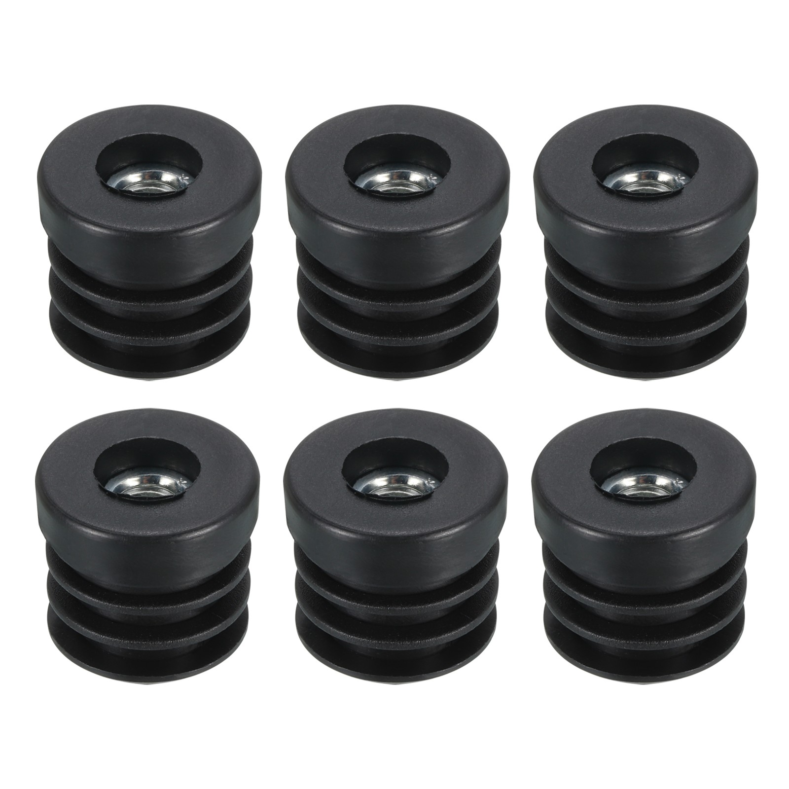 6Pcs Caster Insert with Thread, 25mm/0.98" M8 Thread for Furniture