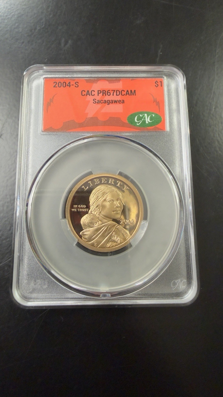 2004-S Sacagawea $1 Certified CAC PR67 DCAM Proof Native American Dollar