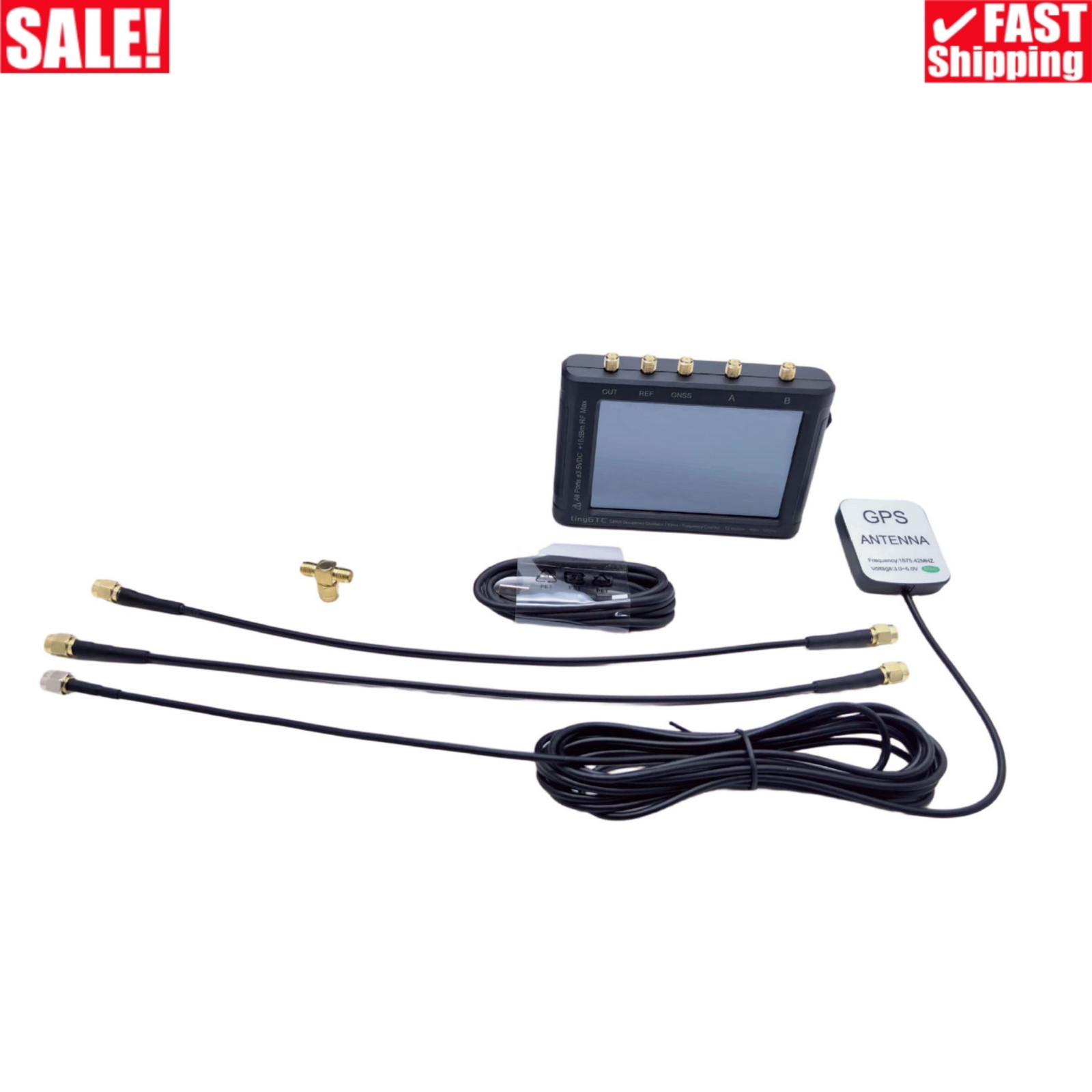 TINYGTC Handheld 12Bit Frequency Counter Built-in GNSS Disciplined Oscillator
