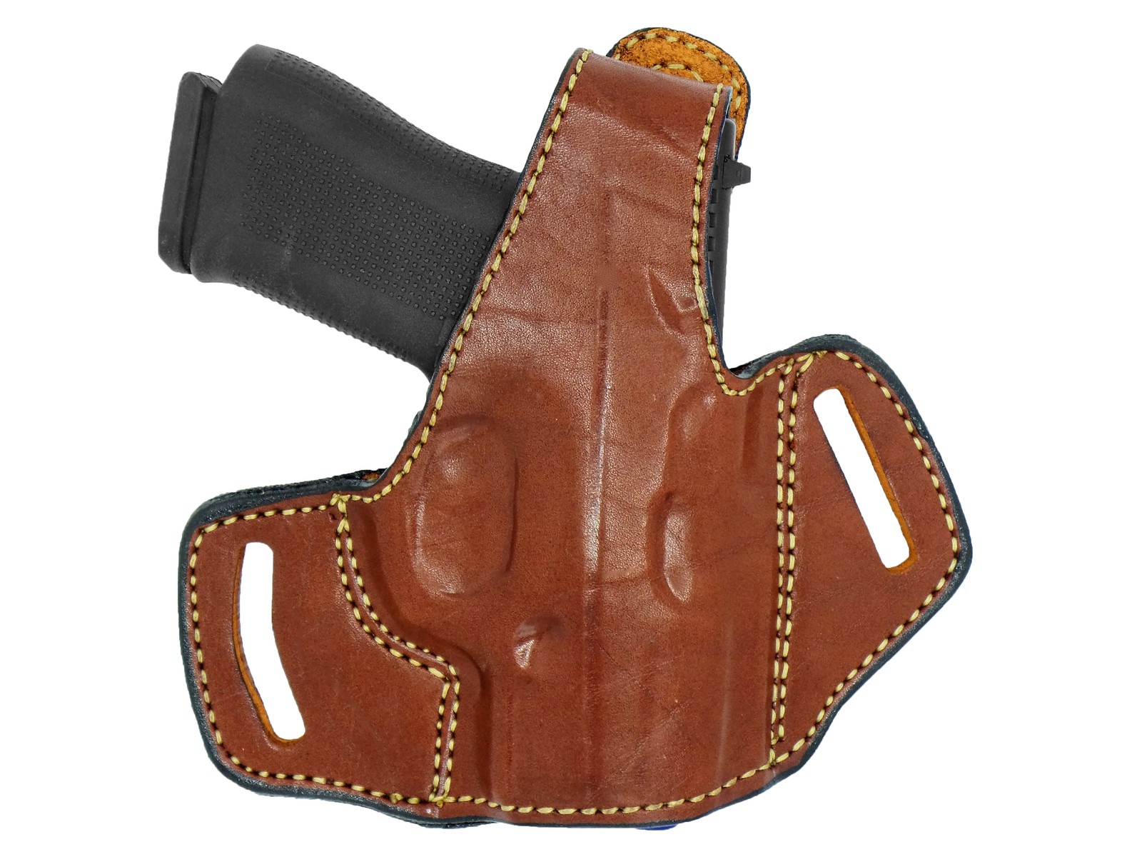 OWB Thumb Break Leather Belt Holster Compatible w/ Glock26/27/33 RH & LH
