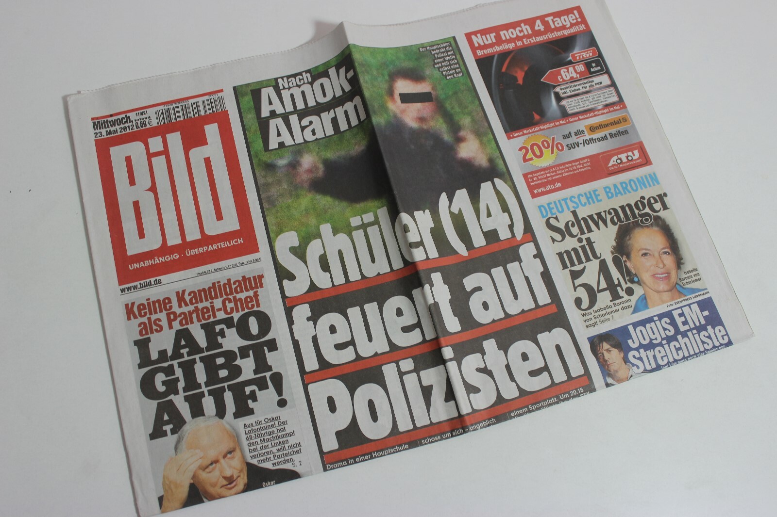 BILDzeitung 23/05/2012 May 23/5/2012 Special Occasion Gift