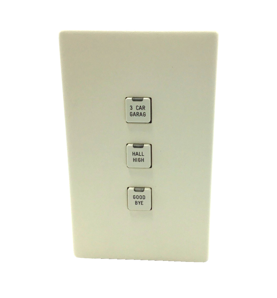LiteTouch/ Savant 3-Button Metropolitan Data Input Keypad (Light Almond)