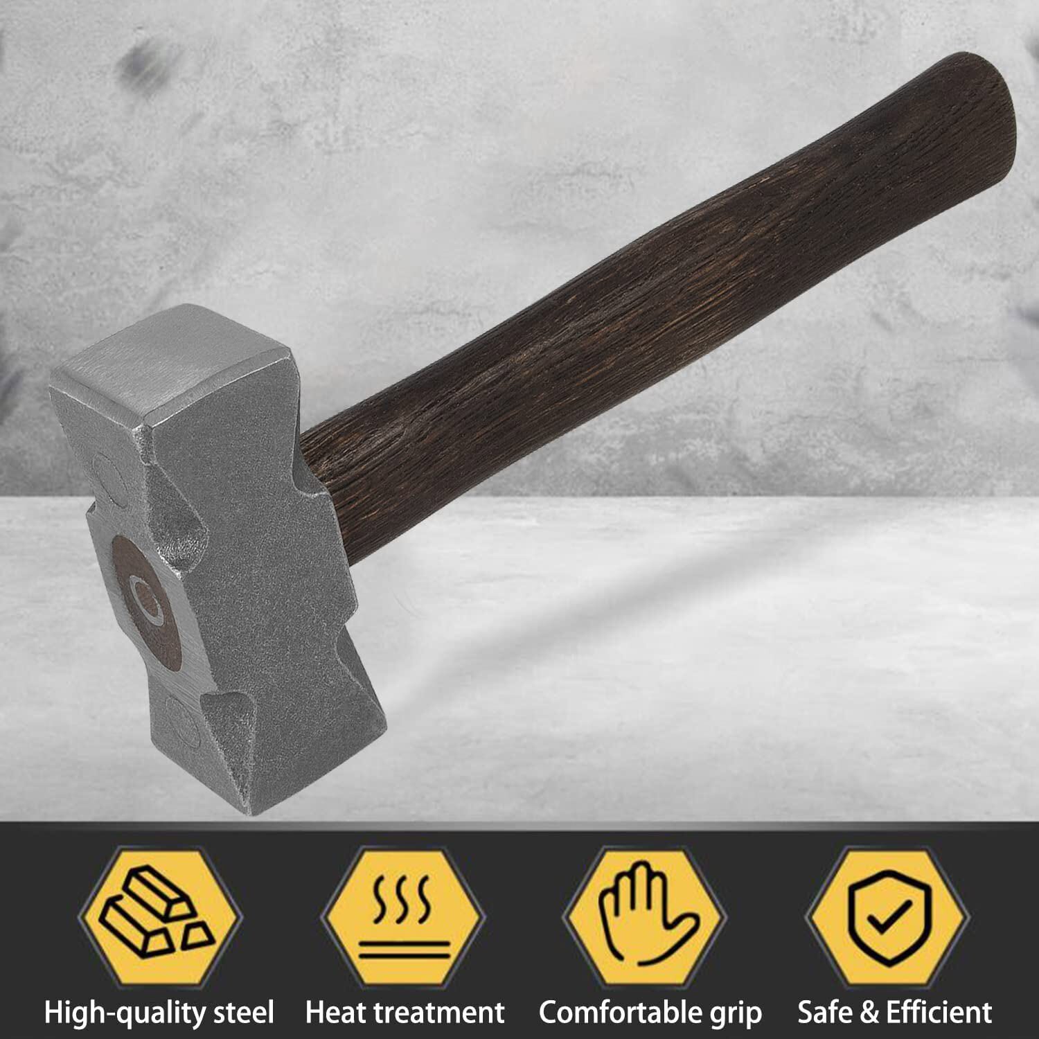 2.2LB Square Forging Hammer Bladesmithing Tool For Bladesmithing Anvil Knife