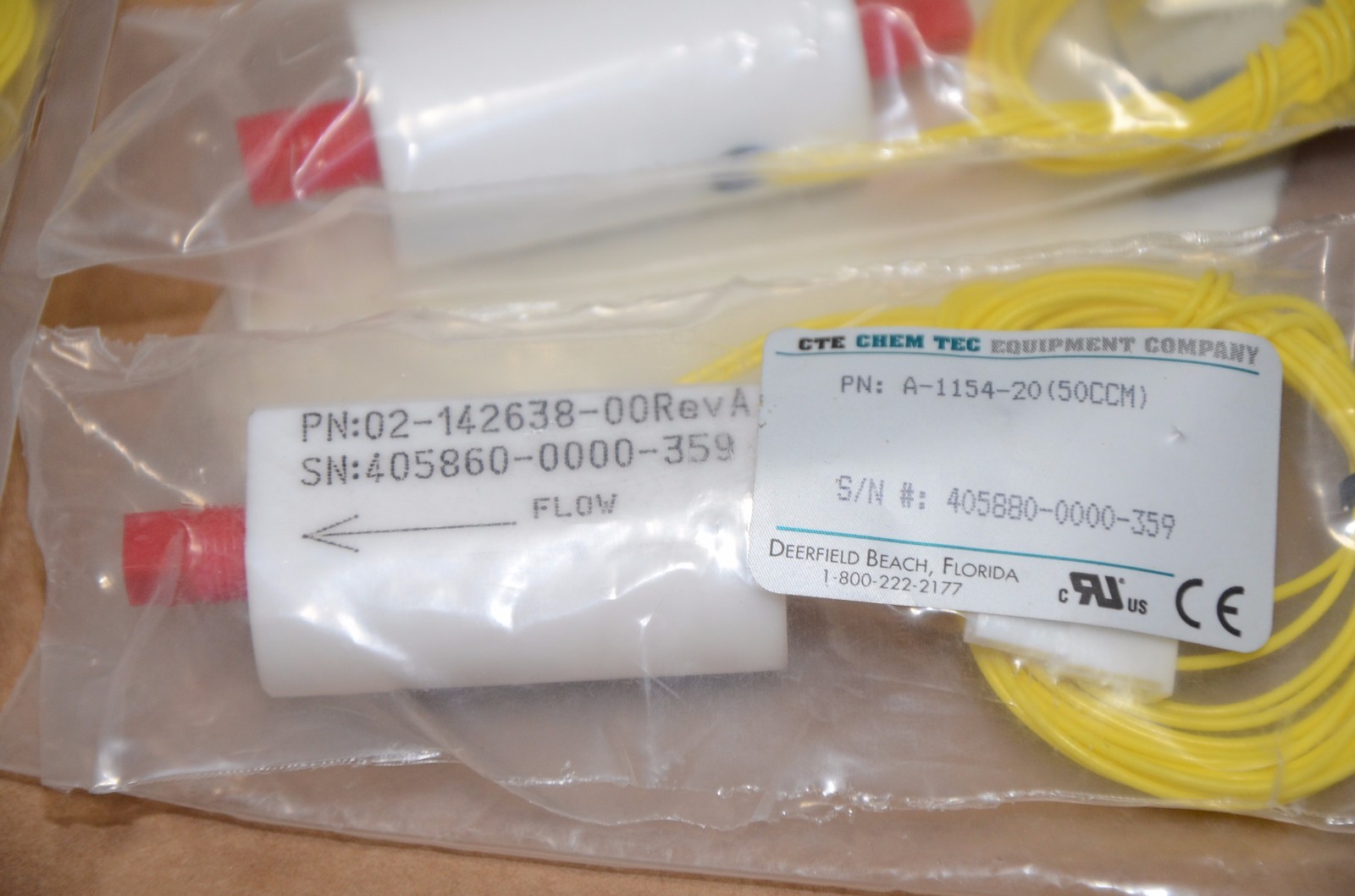 CTE Chem Tec 50 SCCM Flow Switch A-1154-20 AMAT Flow Monitor NEW Open Box