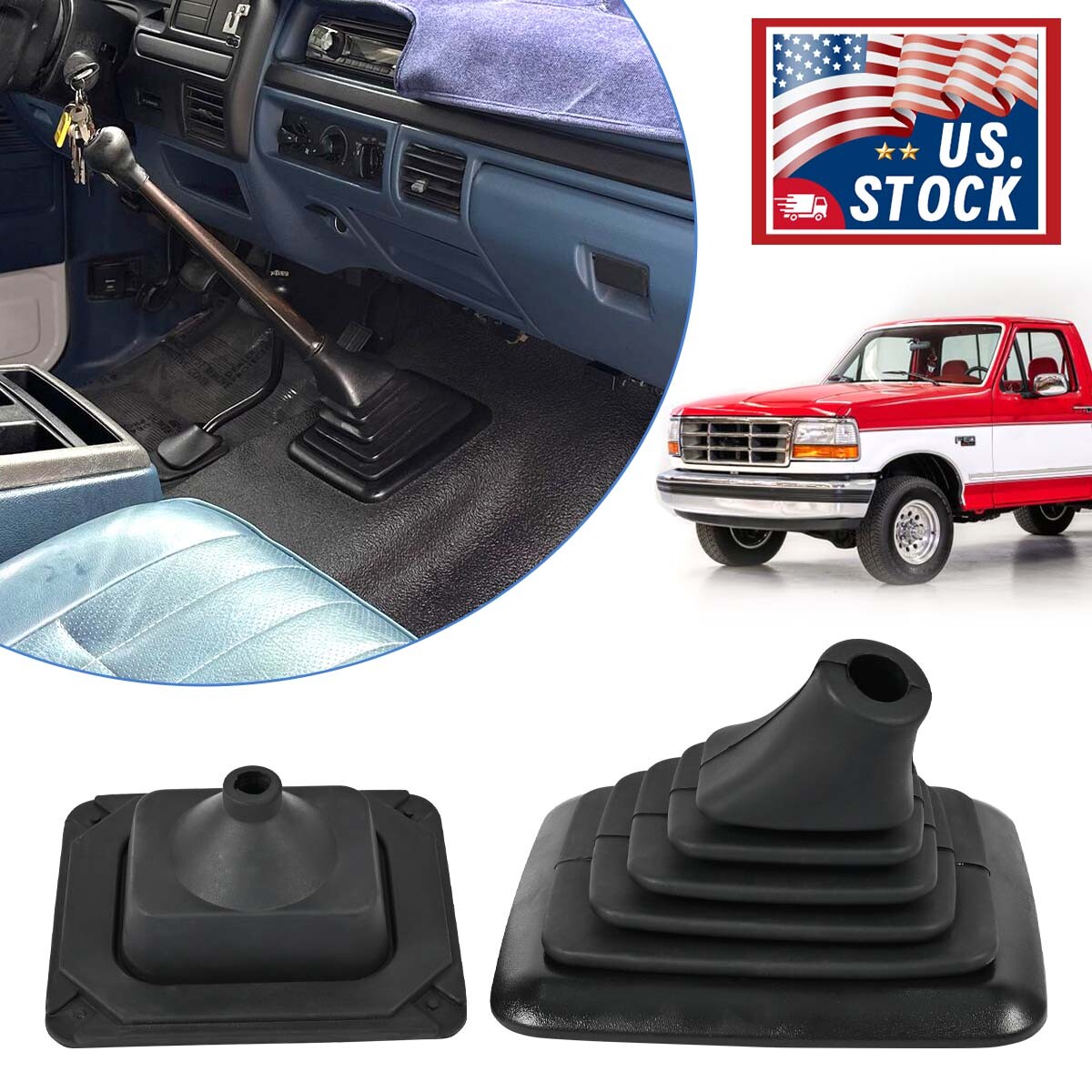 For Ford F150 F250 F350 90-97 Manual Transmission Shifter Boot Cover F5TZ7277BA