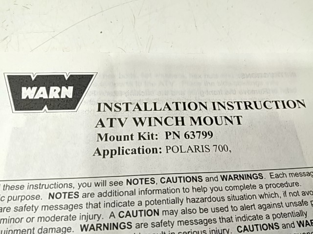ATV Winch Mount - ---- Polaris NOS