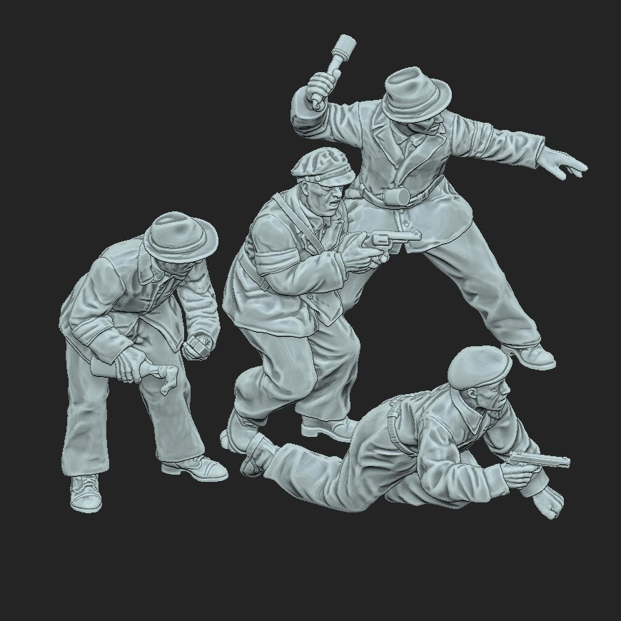 European Civilian Soldiers_Just Some Miniatures_28MM 1/56_WWII_for Bolt Action