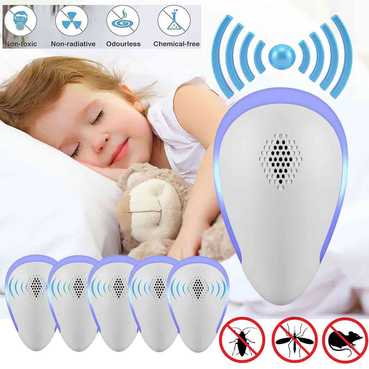 Electronic Pest Reject Control Ultrasonic Repeller Home Bug Rat Spider Roaches