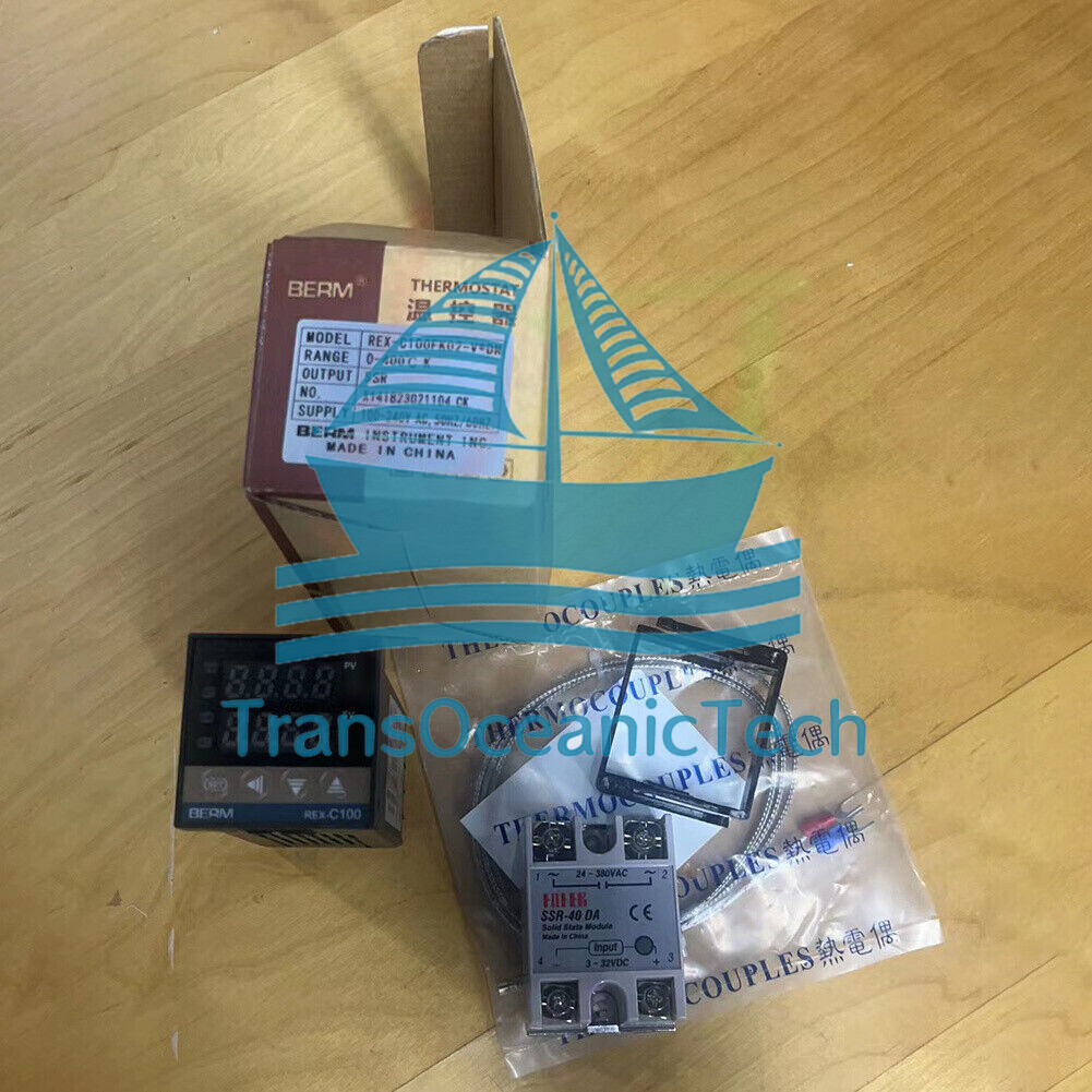 1 set REX-C100 Digital PID Temperature controller SSR k Type Thermocouple New