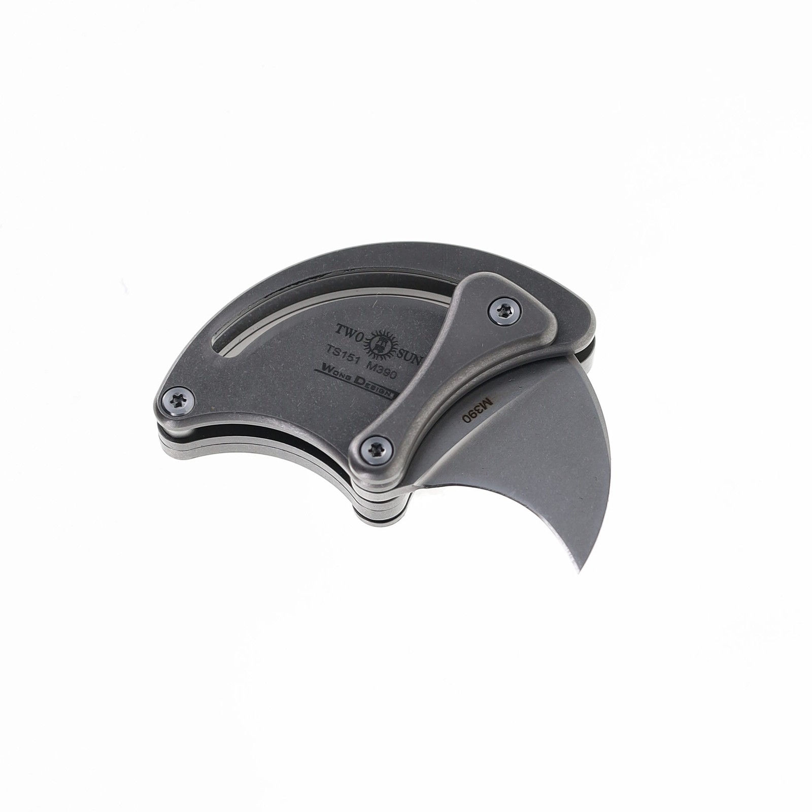 Two Sun Mini Micro Folding Knife Titanium Handle M390 Plain Edge TS151-M390