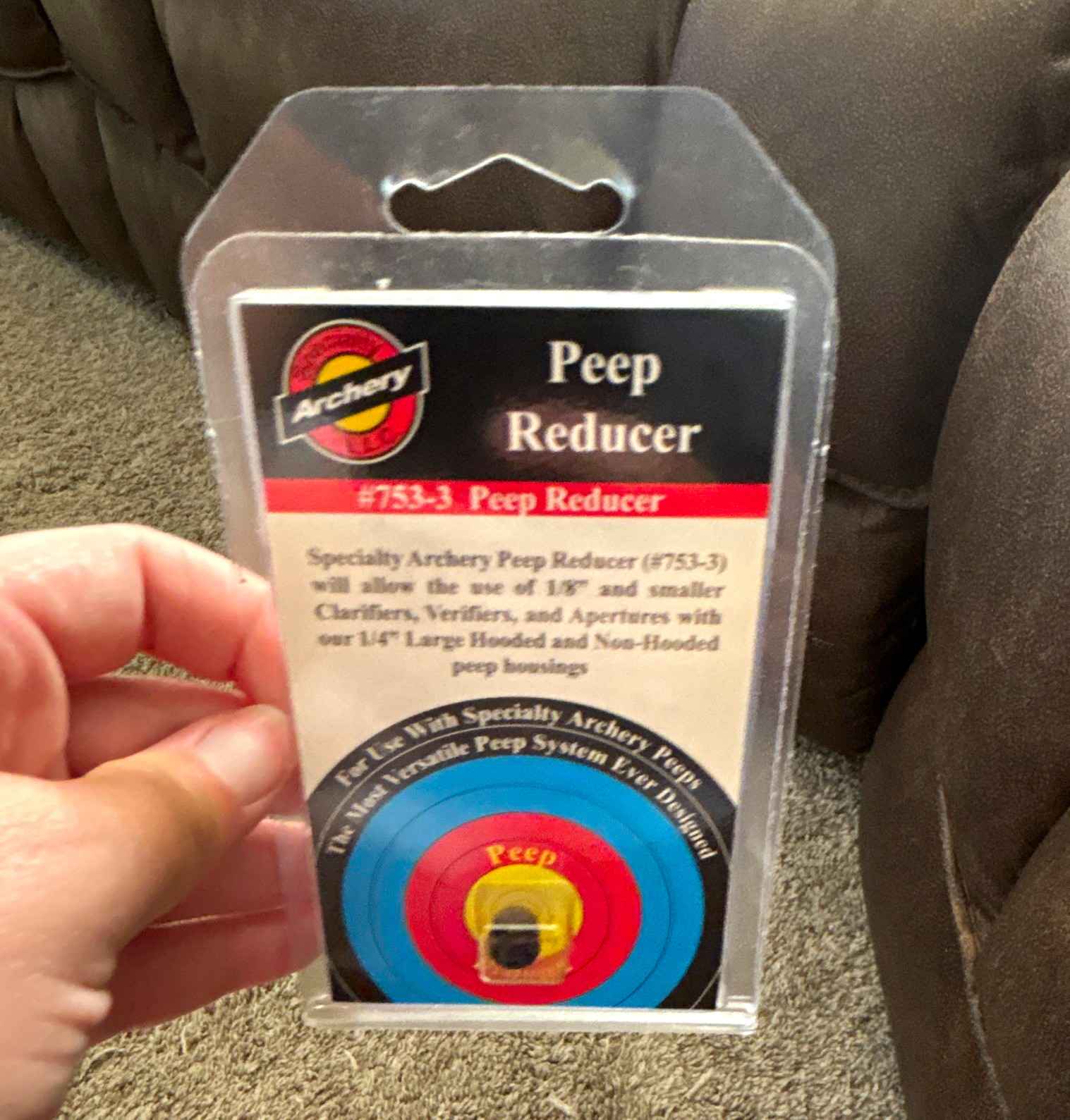 Specialty Archery Peep Reducer Black for Compound Bow 753-3 Archery Accessory