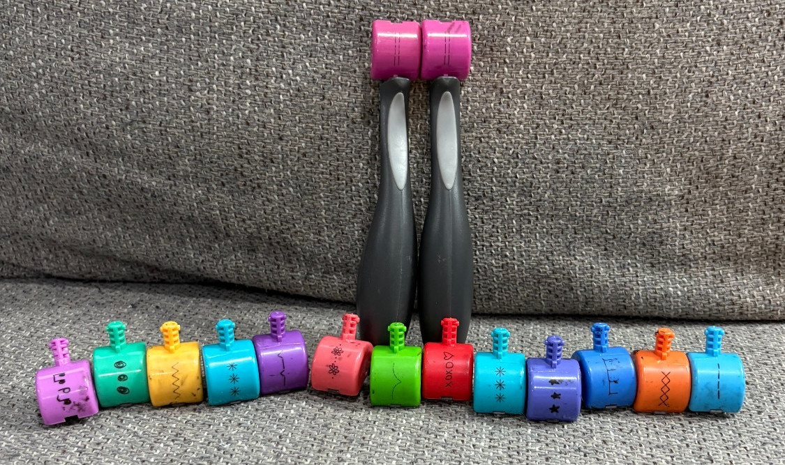 SewEasy Sew stamper holder with stampers (see description for details)