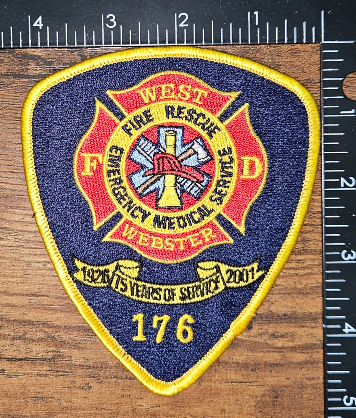 West Webster New York Fire Rescue Emergency Medical 176 Shoulder Patch