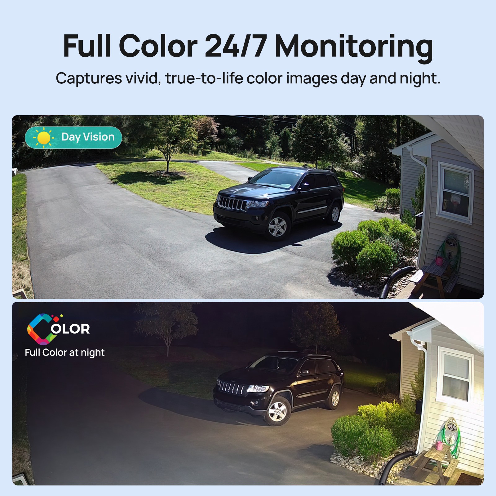 VIKYLIN 5MP Full Color POE Security Camera Built-in MIC Speaker Motion Detection