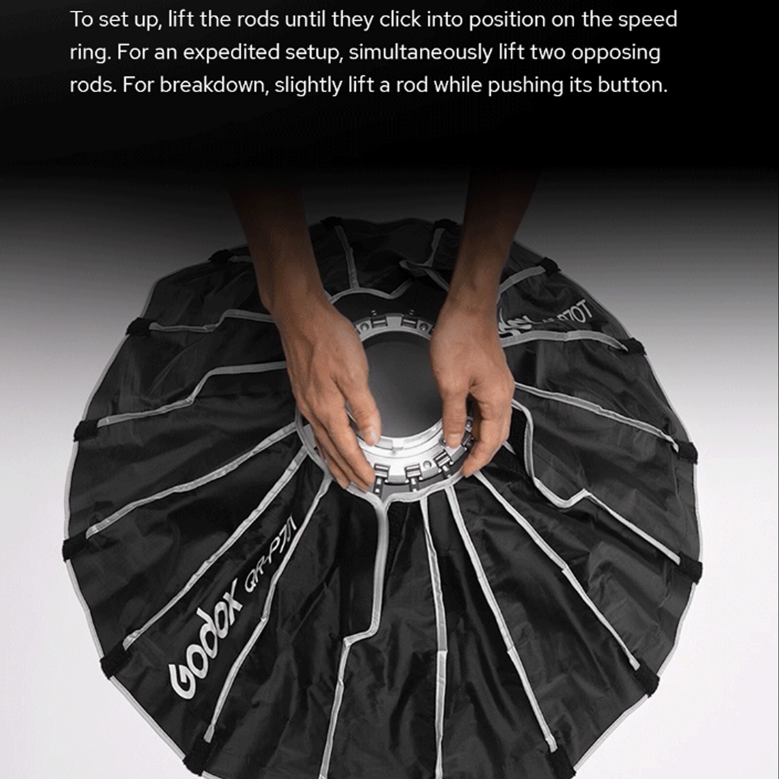Godox QR-P90T 90cm/35.4 inch Parabolic Softbox Quick Release Light Diffuser
