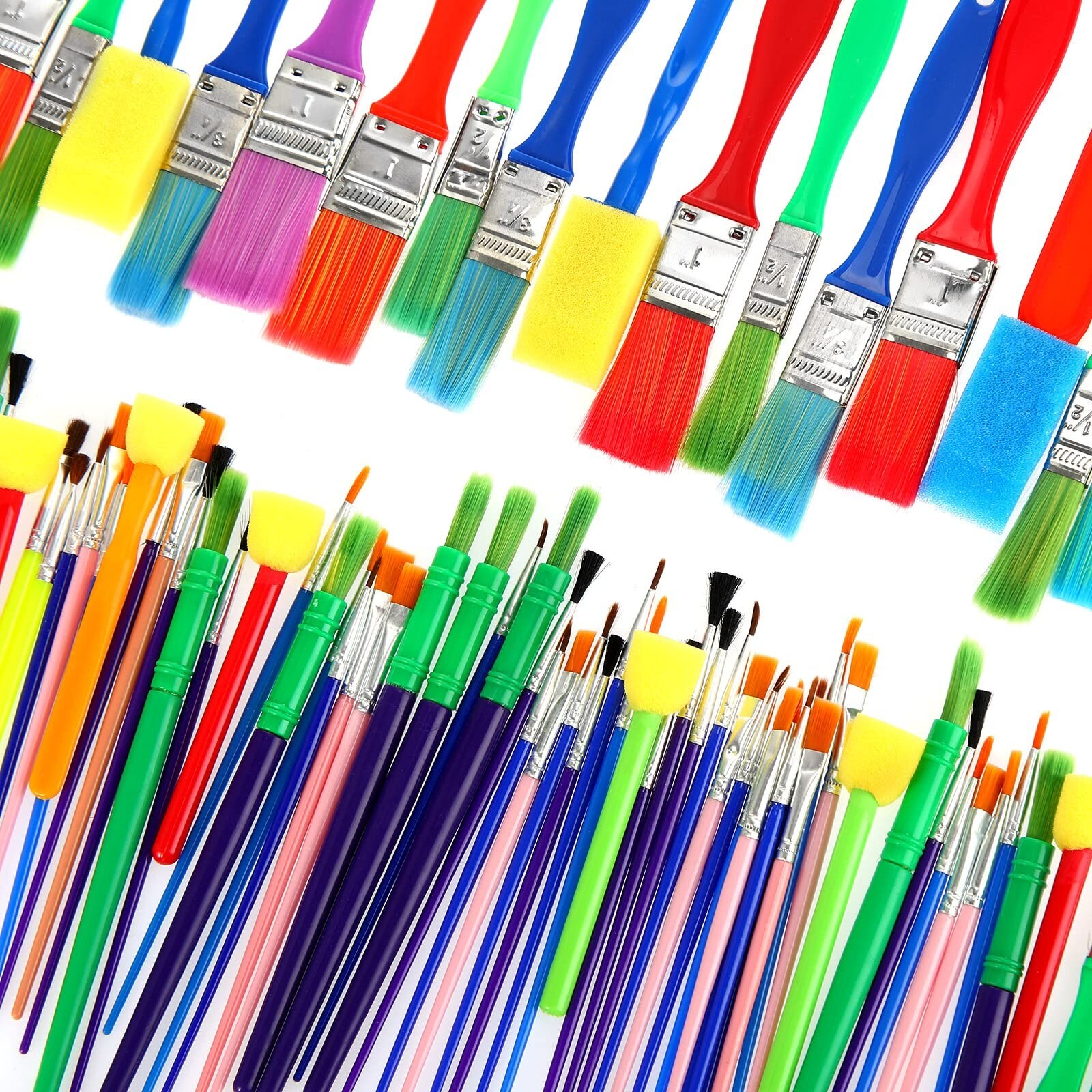 Lincia 90 Pcs All Purpose Paint Brush Set Bulk for Acrylic and Washable Paint...
