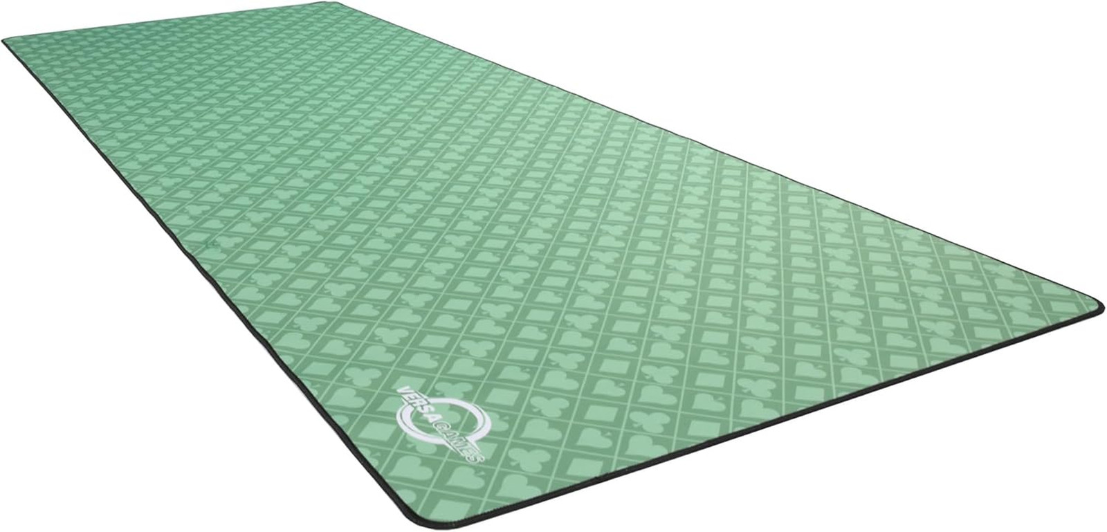 Premium 72" Green Poker Table Top Mat - 3mm Thick with Stitched Edge