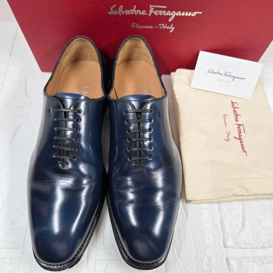 Ferragamo Dress Shoes Men 7.0US With Box Highest Grade Line Toramezza Whole Cut