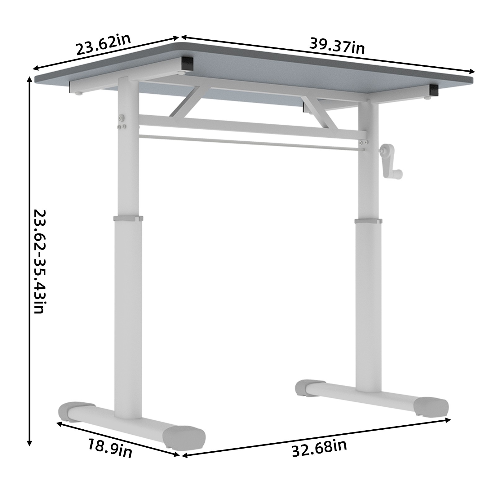Grey Adjustable Study Home/Office Desk Height-Adjustable Multi-Purpose for Kid