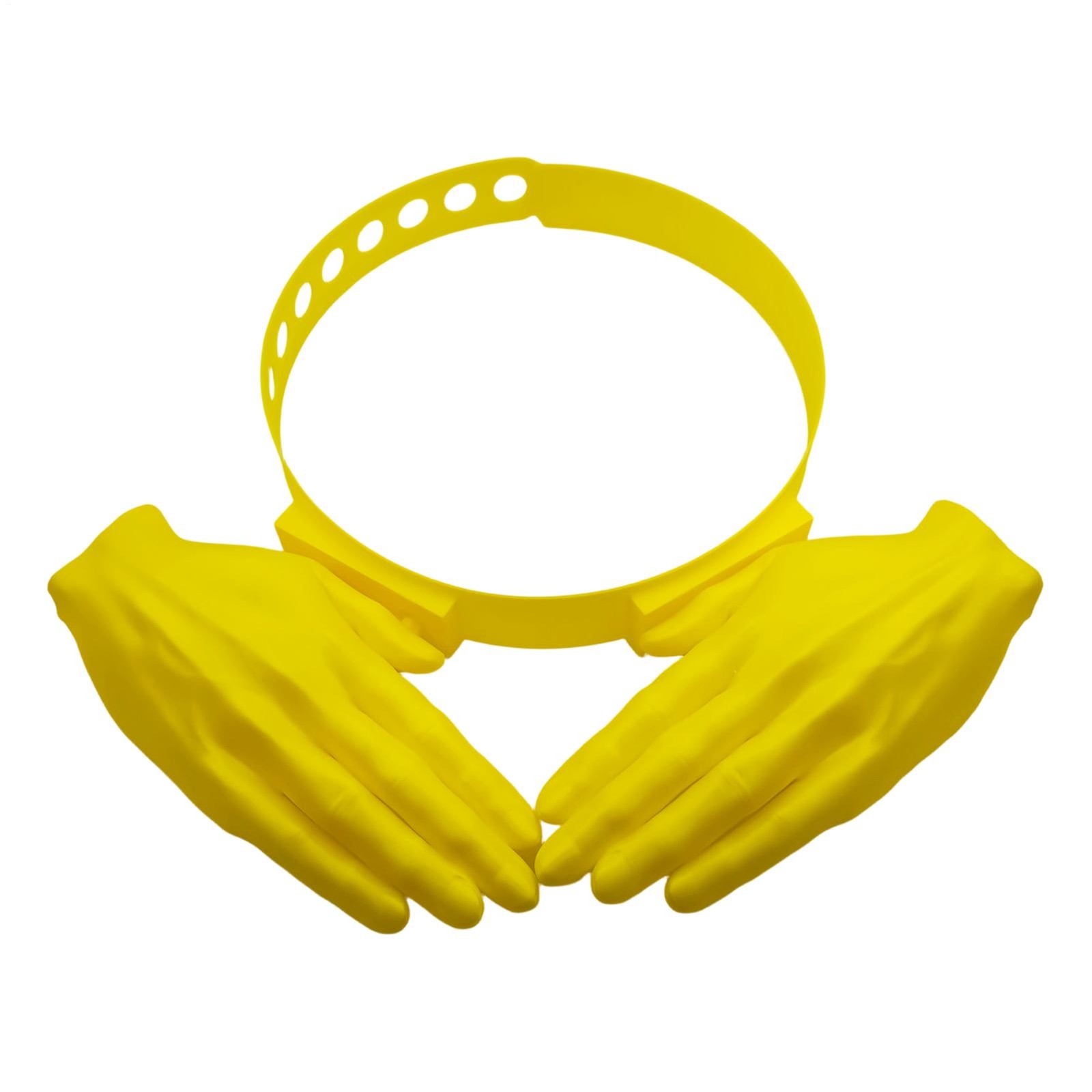 Unisex 3D Printed Hand-Shaped Headband Caps Sun Hat For Party Take Photos 25cm