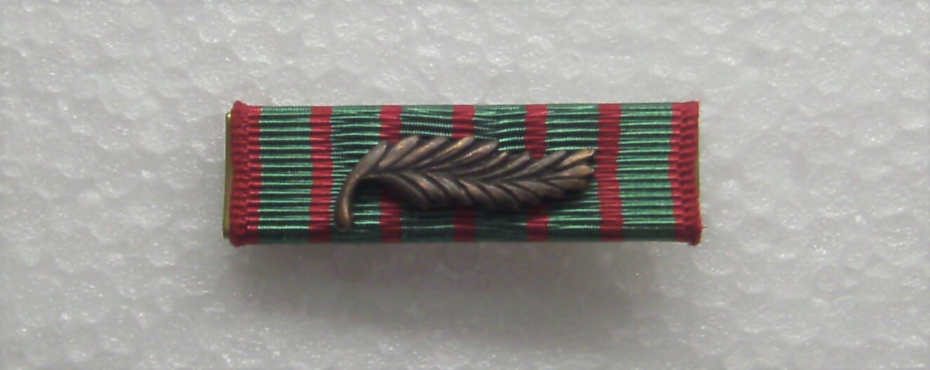 WW I French Croix de Guerre Medal RIBBON BAR & Medium Bronze Palm