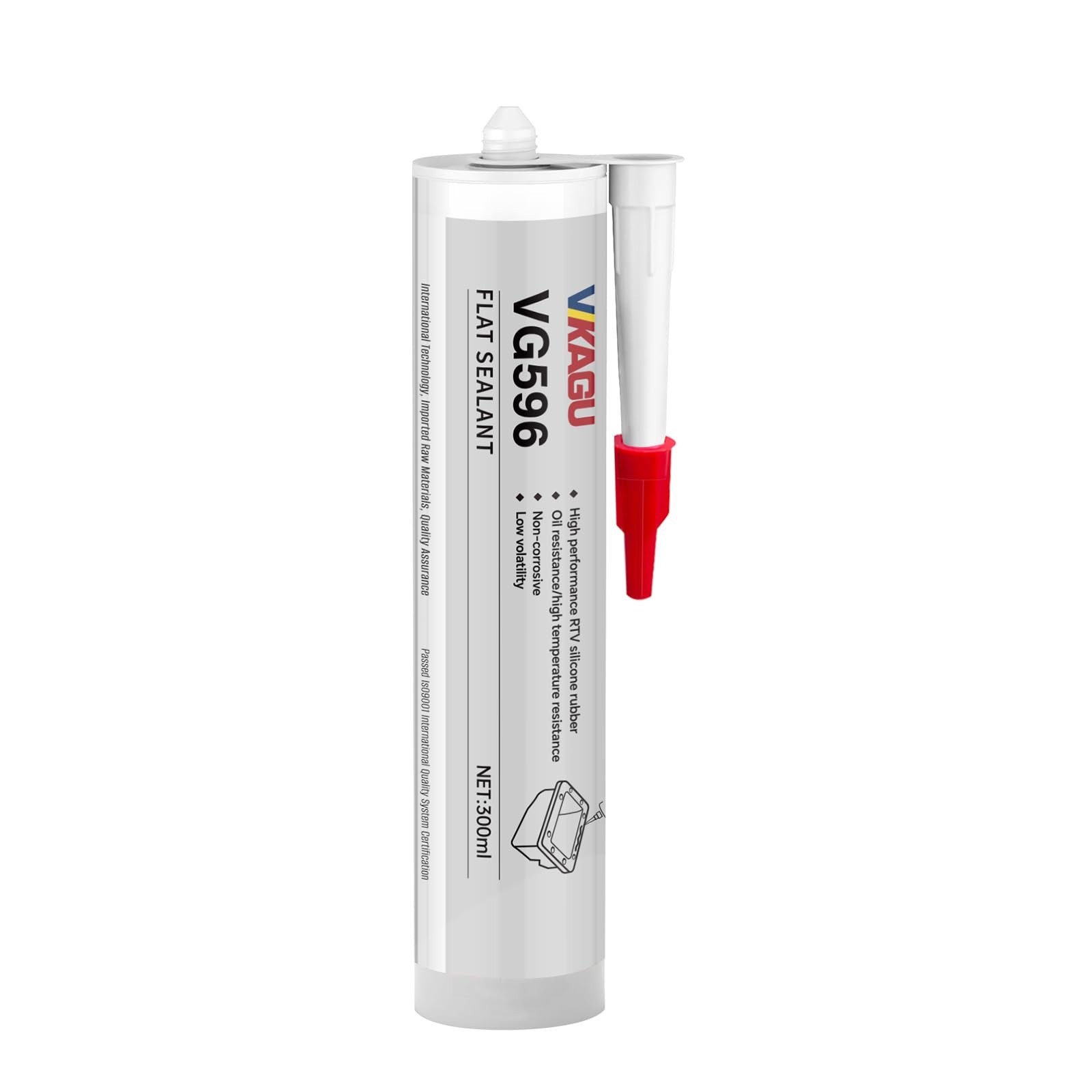 High Temp RTV Silicone Gasket Maker - Red Sealant for Valve Covers, Oil Pans & D