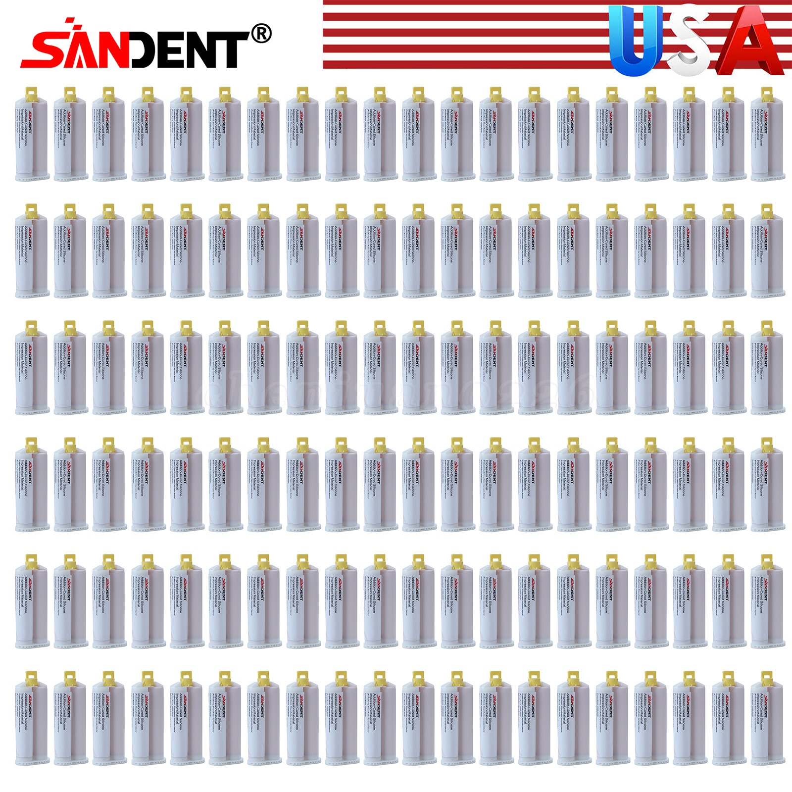 Dental Impression Material Light Body, Fast Set VPS PVS Molding 2x25ml 1-120x