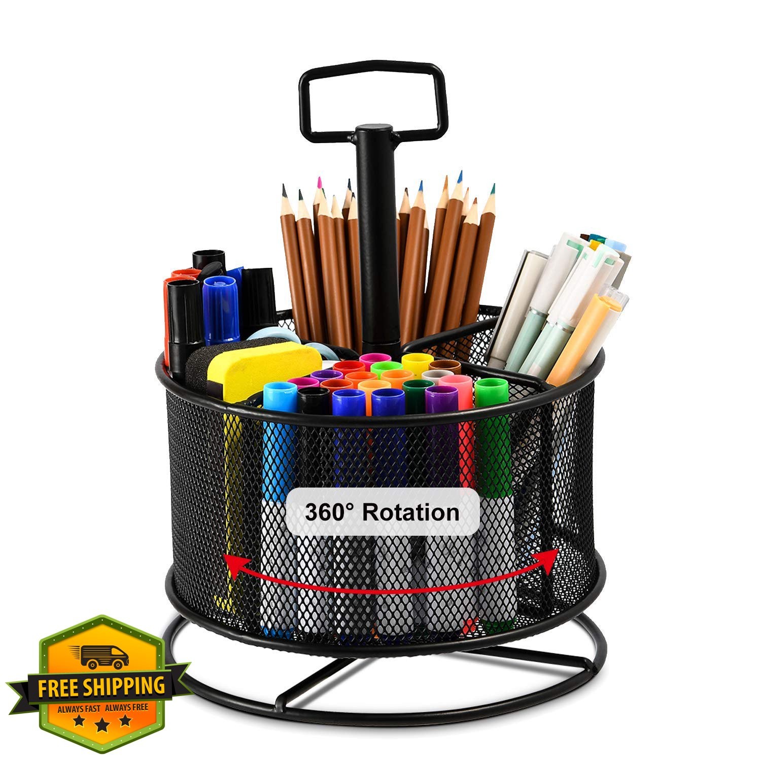 Marbrasse mesh desk organizer black