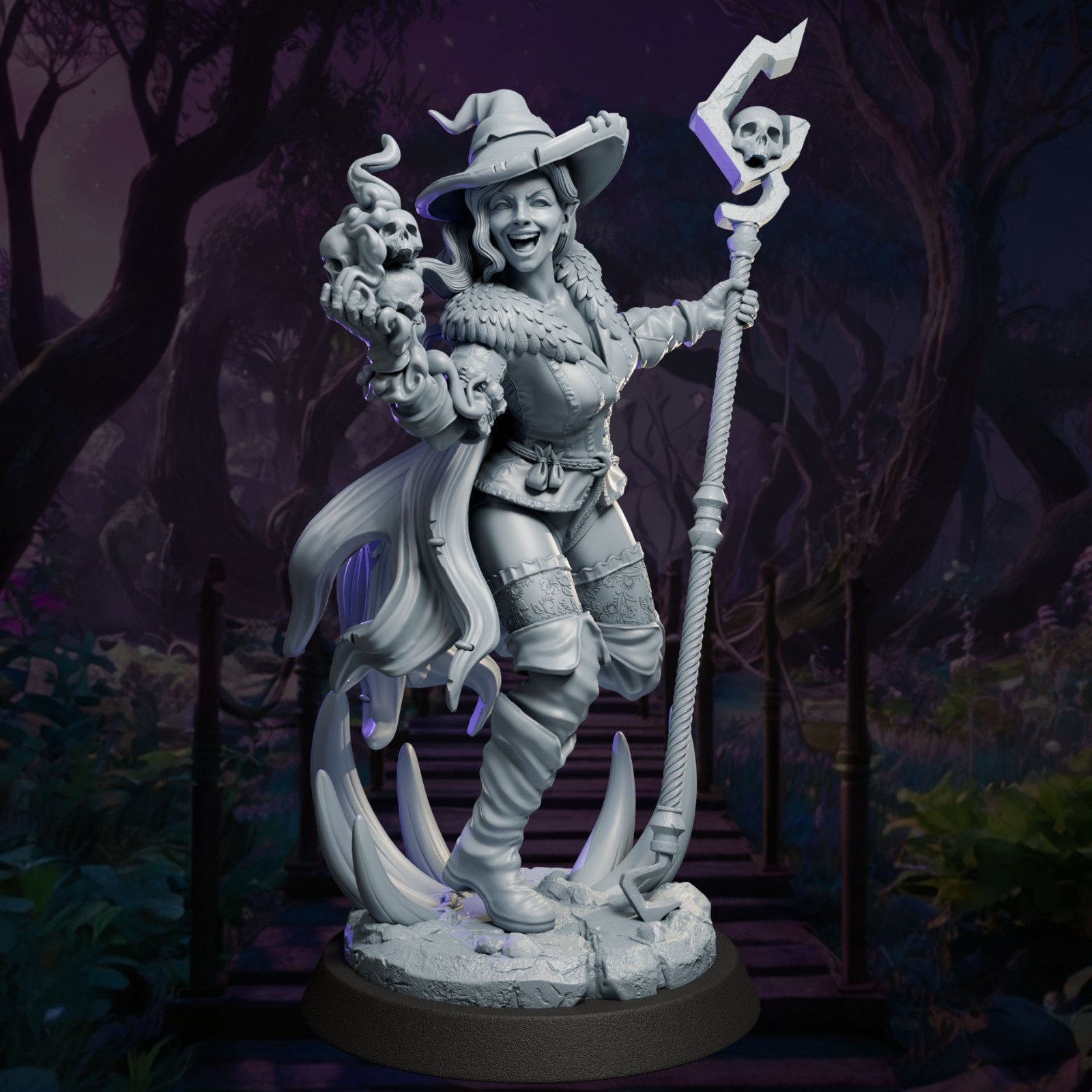 Dungeons & Dragons Playable Character - Female Human Vesperine - Warlock