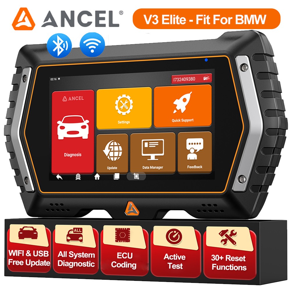 ANCEL Car OBD2 Diagnostic Tool Bidirectional All System Scanner DPF ABS Injector