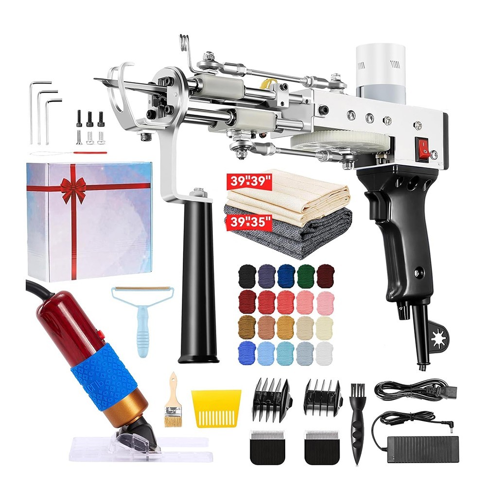 Rug Tufting Gun with Carpet Trimmer Kit RugTuft Gun with Tufting Shears Rug Make