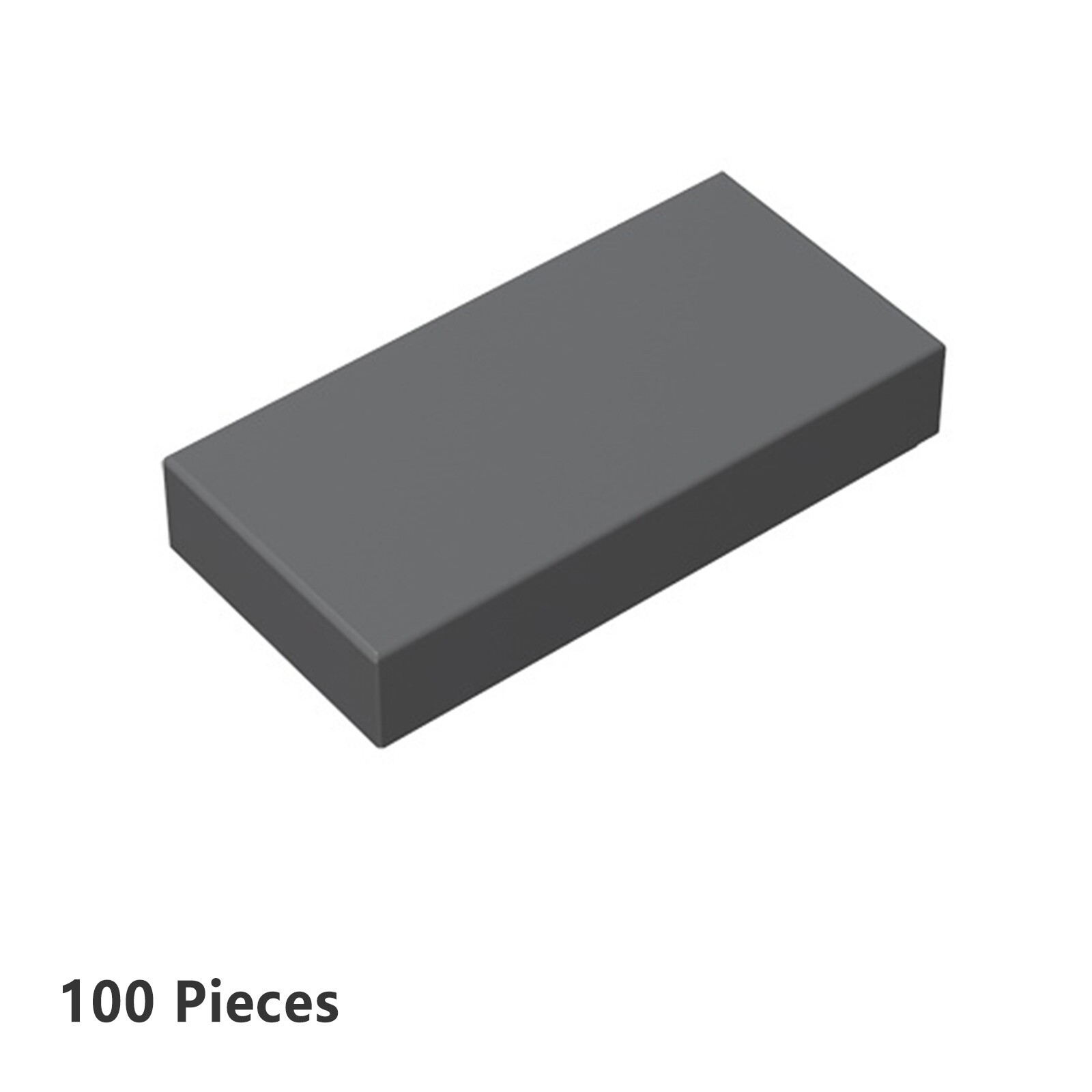 3069 Tile 1 x 2 with Groove Dark Gray Bricks Parts 100 Parts Pieces  & Parts