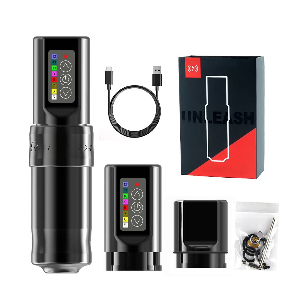 Wireless Tattoo Machine Pen Strong Coreless Motor 2400mAh Battery Tattoo Machine