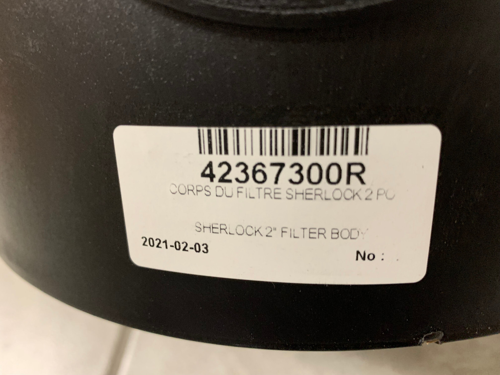 Sherlock Filter Body, 2" Connections , Filter Included - No Cover - 42367300R