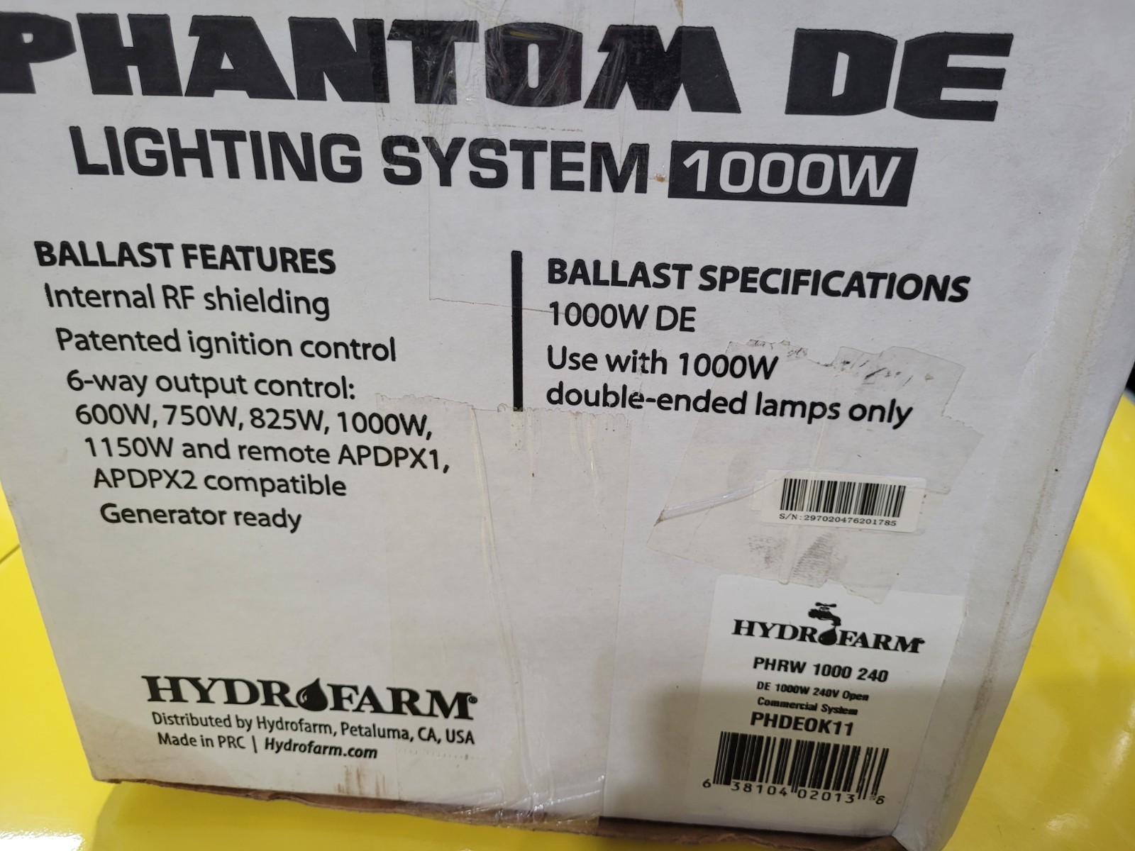 Phantom de 1000W Double-Ended HPS Fixture | Complete Kit