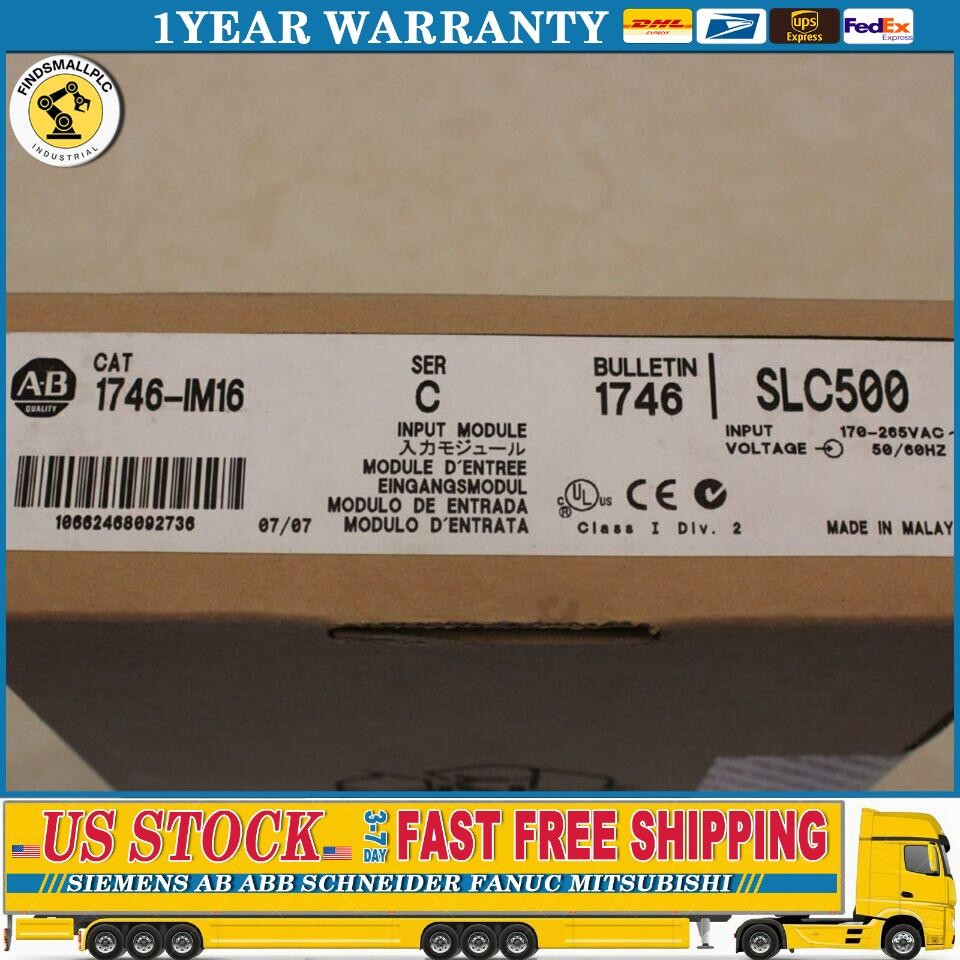 New Factory Sealed AB 1746-IM16 SLC500 PLC INPUT MODULE 1746IM16 US Free Tax
