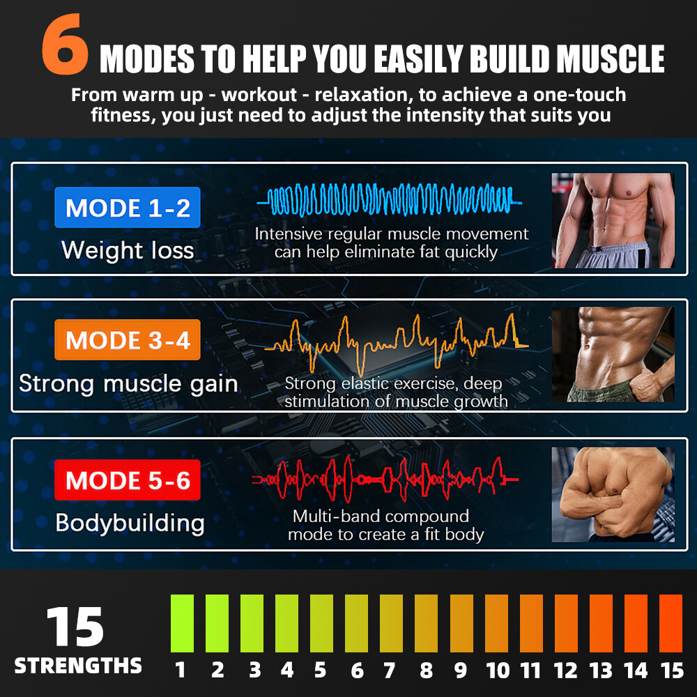 EMS Abdominal Muscle Toning Trainer ABS Stimulator Toner Fitness Weight Loss