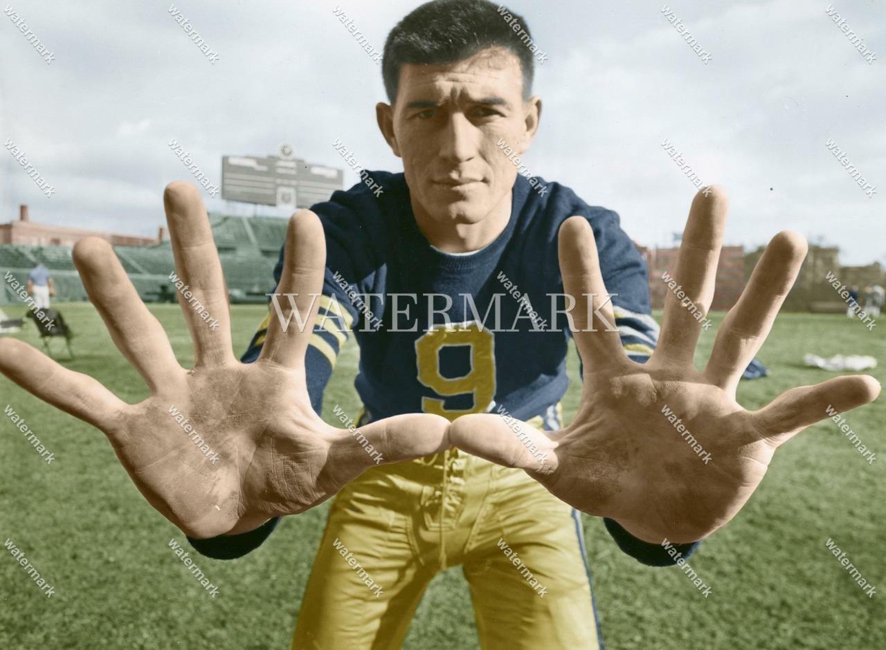 DW26 Harlan Hill Chicago Bears Great Hands 8x10 11x14 16x20 Colorized Photo