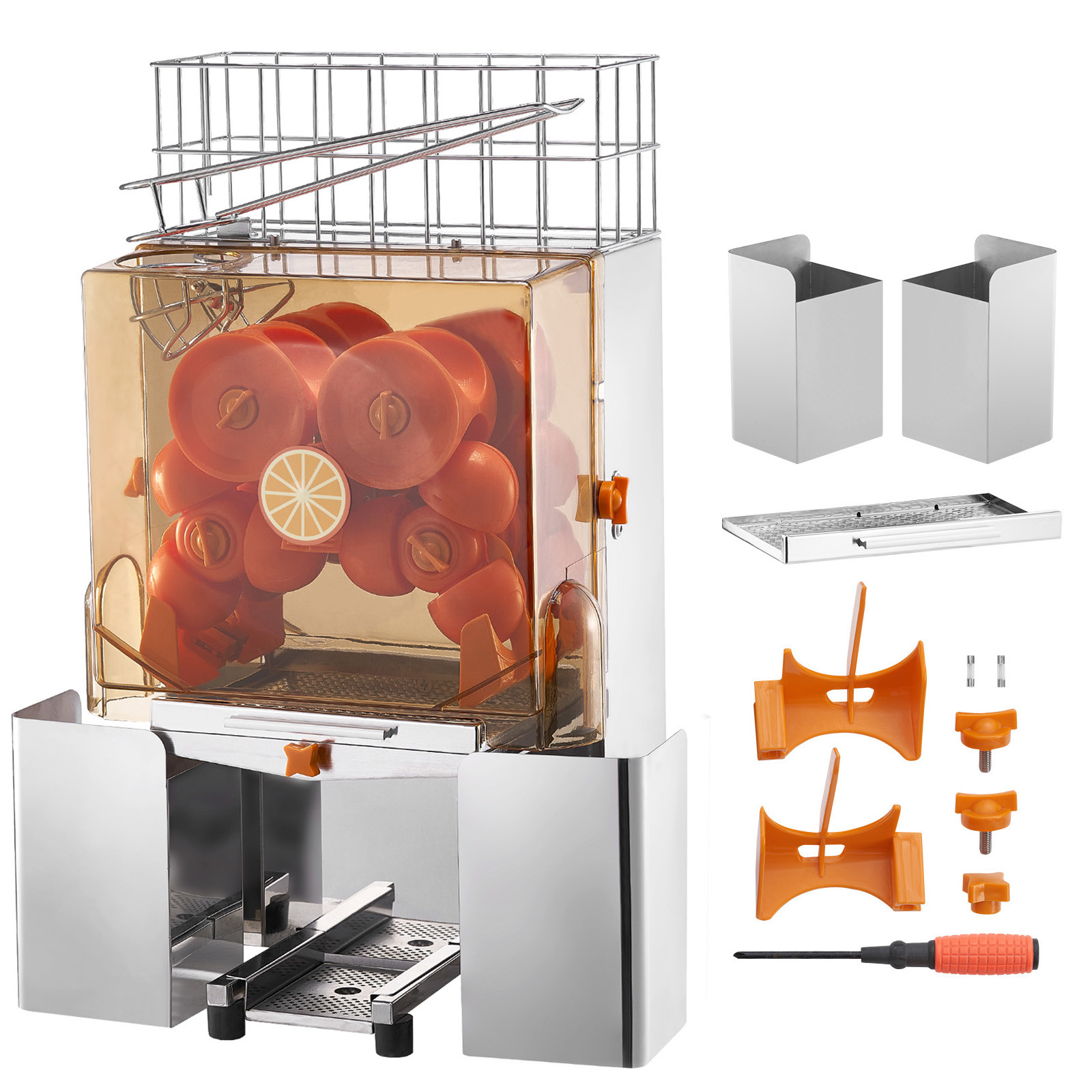 Commercial Electric Orange Juicer Machine Juice Squeezer Extractor Filter Box