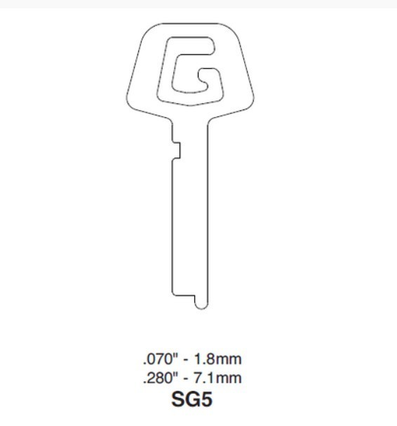 Ilco SG5 S&G Key Blank uncut (1 Pc)